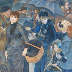 reproductie The umbrellas van Pierre-Auguste Renoir